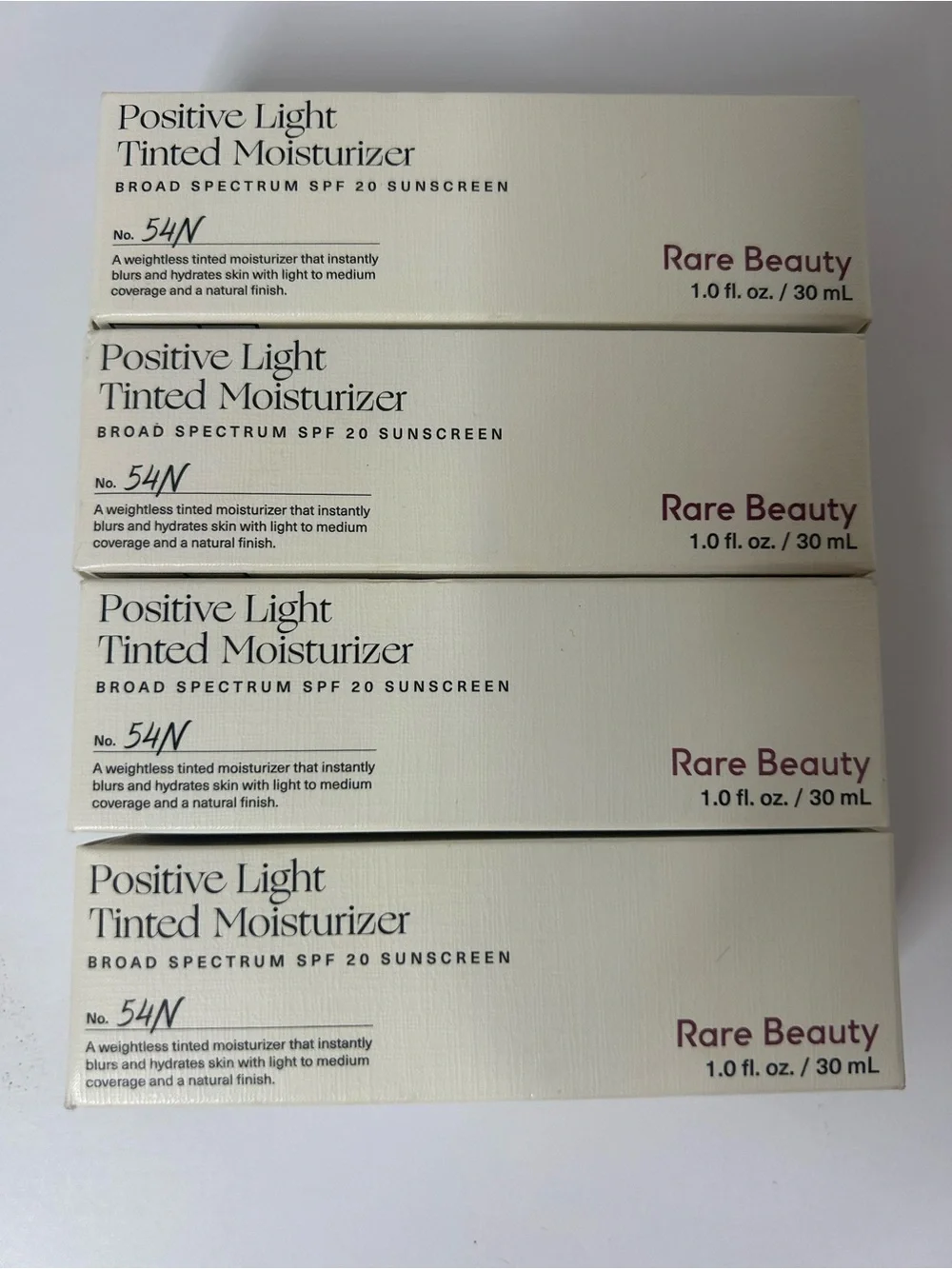 Rare Beauty Positive Light Tinted Moisturizer SPF 20 ~54N ~ 1 oz NIB Lot Of 4.